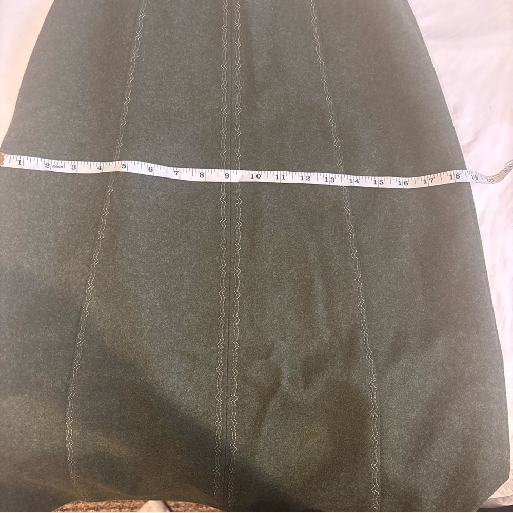 Retro 1970s Bavarian Wool Skirt Dk Green Oktoberfest Alpine  A-Line Sz 26 - Picture 12 of 14
